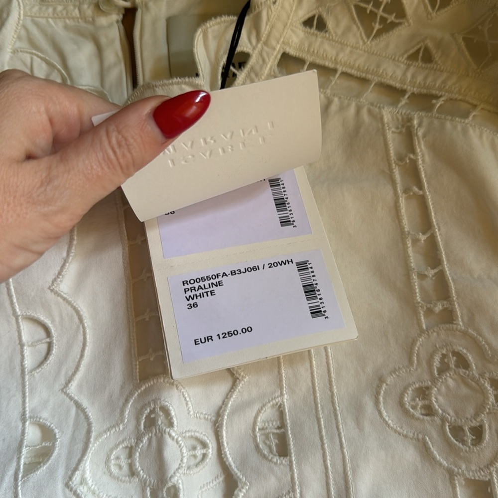 NWT Praline Eyelet Embroidered Long Sleeve Cotton Dress - Picture 3 of 13